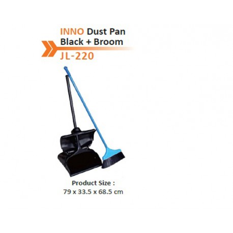 INNO Dust Pan Black + Broom