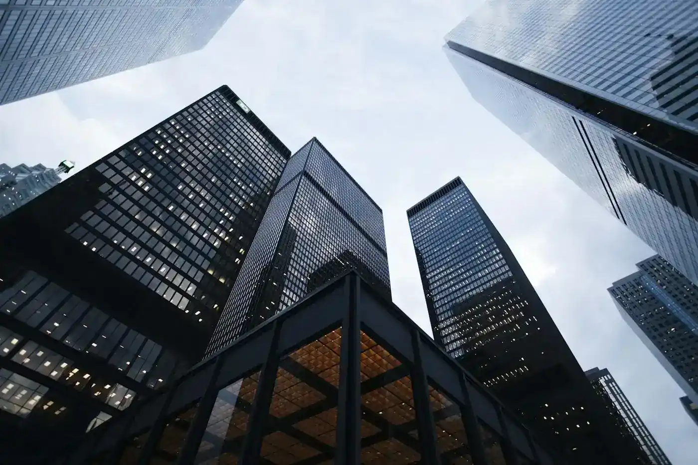 Modern glass office interior