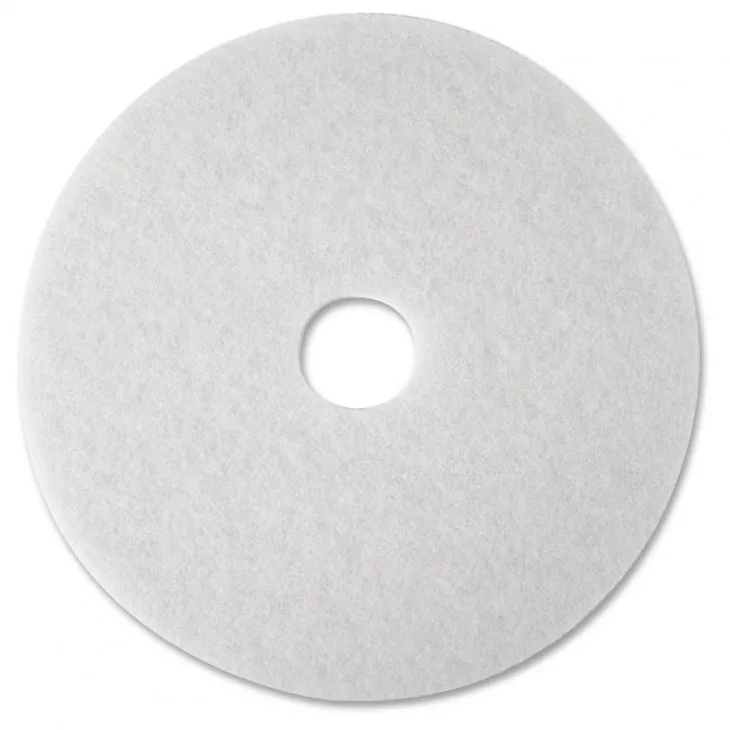 3M White Super Polish Pad - Pad putih 3M untuk finishing super halus lantai kayu, menghilangkan noda dan jejak hakim dengan efektif.