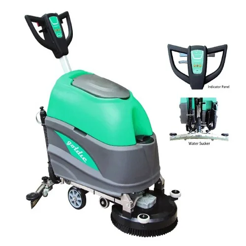 Auto Scrubber Electric Goldie 45e - Auto scrubber electric Goldie 45E dengan brush diameter 18 inch dan cleaning rate 1600 m²/h.