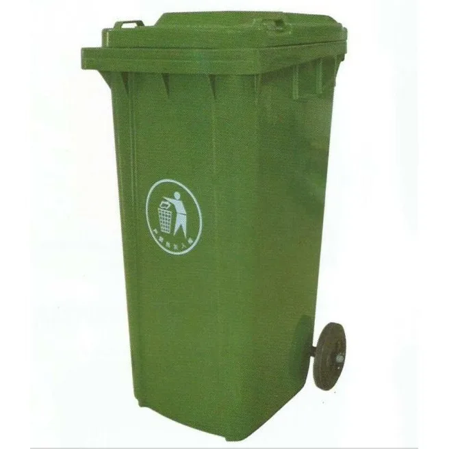 Dust Bin 120l / 240l Green (No / With Pedal) - Tempat sampah hijau dengan kapasitas 120L dan 240L, tersedia dengan atau tanpa pedal, untuk area gedung dan fasilitas komersial.