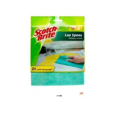 Lap Spons Scotch-Brite - Lap spons Scotch-Brite 2X lebih menyerap untuk pembersihan permukaan basah di dapur.