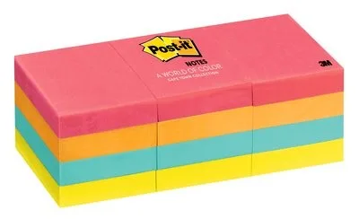 Post-It 653-An Sticky Notes Capetwon Colors 1.5 X 2" - Post-It 653-An Sticky Notes Capetwon Colors 1.5 X 2" dengan koleksi warna Capetown untuk kategorisasi informasi.