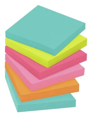 Post-It 654-6ssmia Super Sticky Notes Miami Color 3 X 3