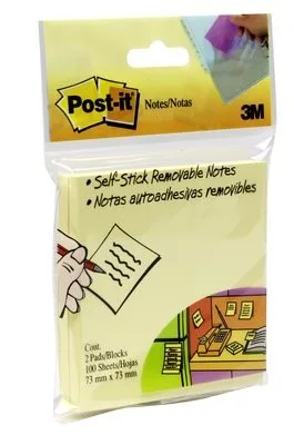 Post-It 654 Sticky Notes Yellow 3 X 3" 50 Sheets - Catatan tempel Post-It 654 Sticky Notes Yellow 3 X 3" 50 Sheets untuk pencatatan cepat dan organisasi informasi.