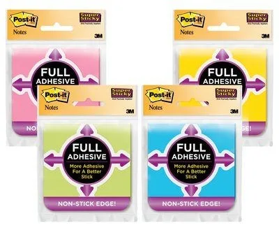 Post-It Super Sticky Full Adhesive Notes - Post-It Super Sticky Full Adhesive Notes dengan perekat penuh pada seluruh permukaan, memberikan daya rekat maksimal untuk pengingat yang tidak terlewat.