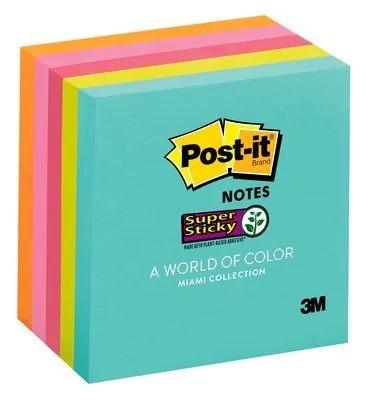 Post-It Super Sticky Notes - Post-It Super Sticky Notes dengan perekat kuat yang menetap dengan andal, tersedia dalam berbagai warna dan pola untuk organisasi yang efektif.