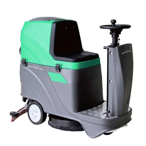 Ride On Scrubber Battery Goldie 55b - Ride on scrubber battery Goldie 55B dengan brush diameter 22 inch dan cleaning rate 2240 m/h.