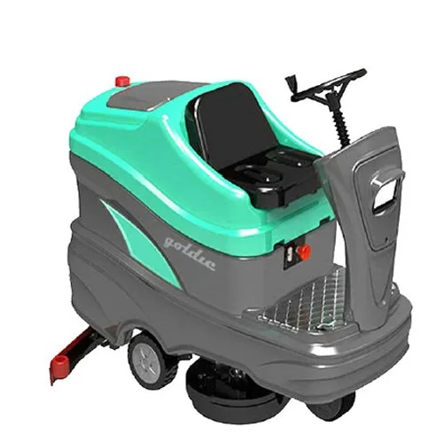 Ride On Scrubber Battery Goldie 85b - Ride on scrubber battery Goldie 85B dengan cleaning width 85cm dan kapasitas tangki air 125L.