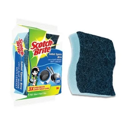 Sabut Spons Tidak Menggores Scotch-Brite - Sabut spons tidak menggores Scotch-Brite untuk membersihkan permukaan sensitif di dapur komersial tanpa risiko goresan.